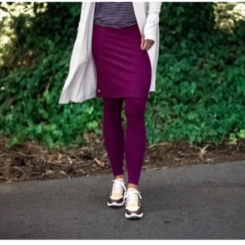 Sweet Lemon Thyme Skirted Leggings Size xL Nylon 4 Way Stretch Travel